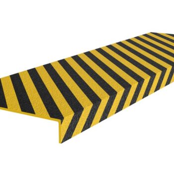Evergrip Standard Anti-slip Stair Tread Cover with Hazard Stripe Finish