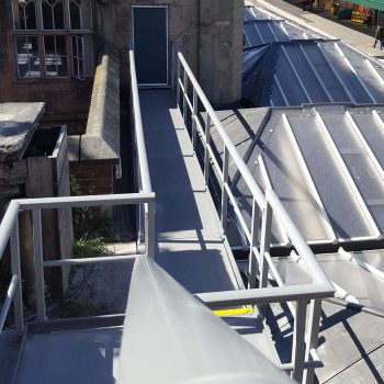 GRP Access Platform with Handrail at Railway Station