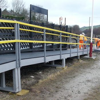 GRP access ramp handrail