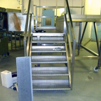 Mid installation of anti slip stairs