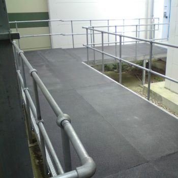 Anti slip walkways at a data centre