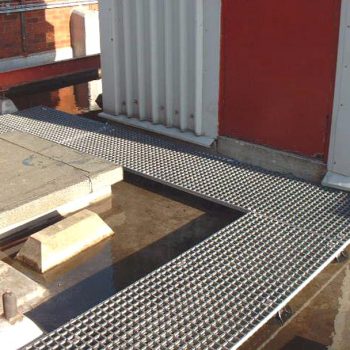 Moulded grating on factory roof