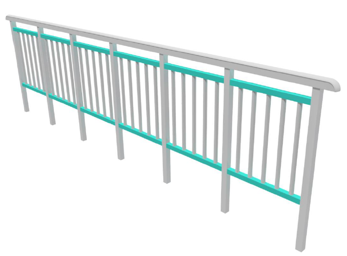 Fiberline Modular GRP Handrail Example