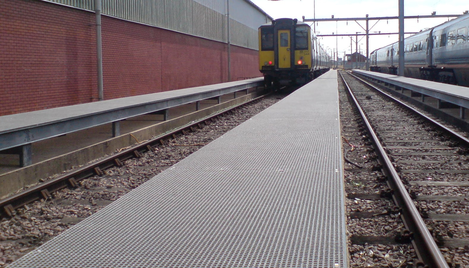 GRP raised access walkways train depot