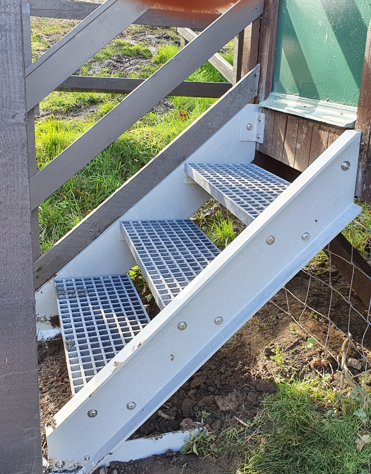 Step access with new GRP stringers and treads