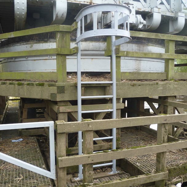 Fixed Access Ladders & Gates Installed at Road Bridge